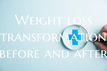 Weight loss transformation before and after